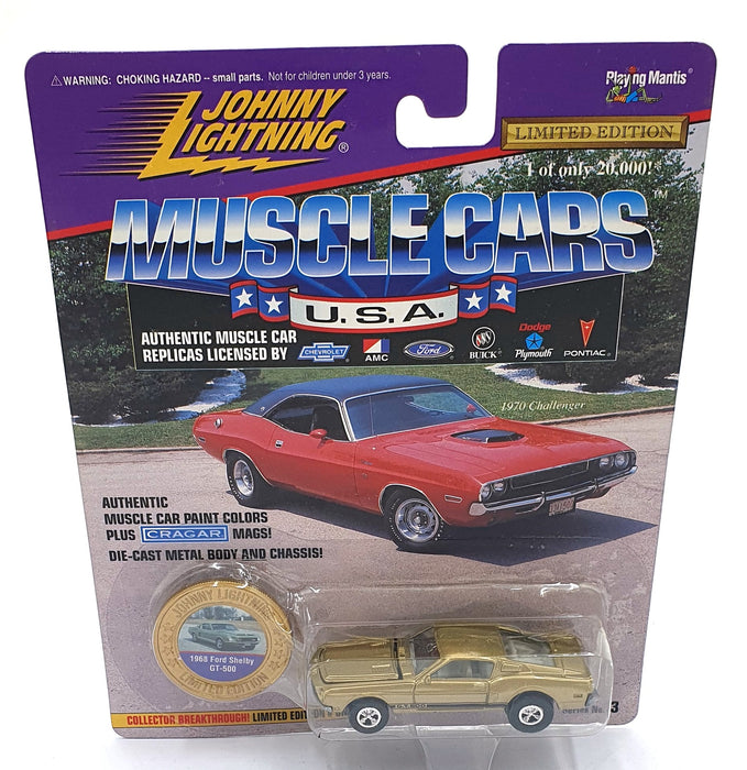 Johnny Lightning 1/64 Scale 202-03 Muscle Cars USA 1968 Ford Shelby GT-500 Gold