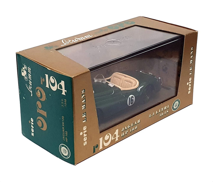 Brumm 1/43 Scale R104 - 1948 Jaguar 3.5L Race Car #16 - Green