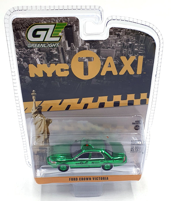Greenlight 1/64 Scale 29773 - Ford Crown Victoria Taxi Chase - Green