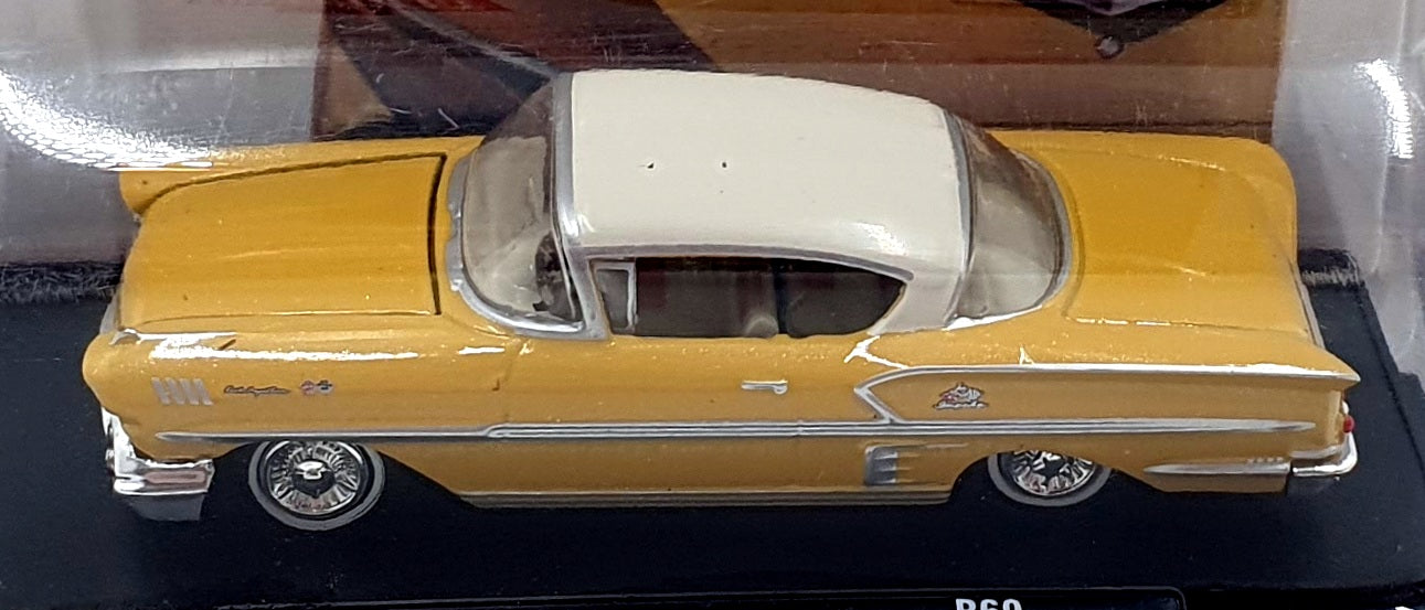 Castline M2 Machines 1/64 Scale R69 - 1958 Chevrolet Impala - Yellow/White