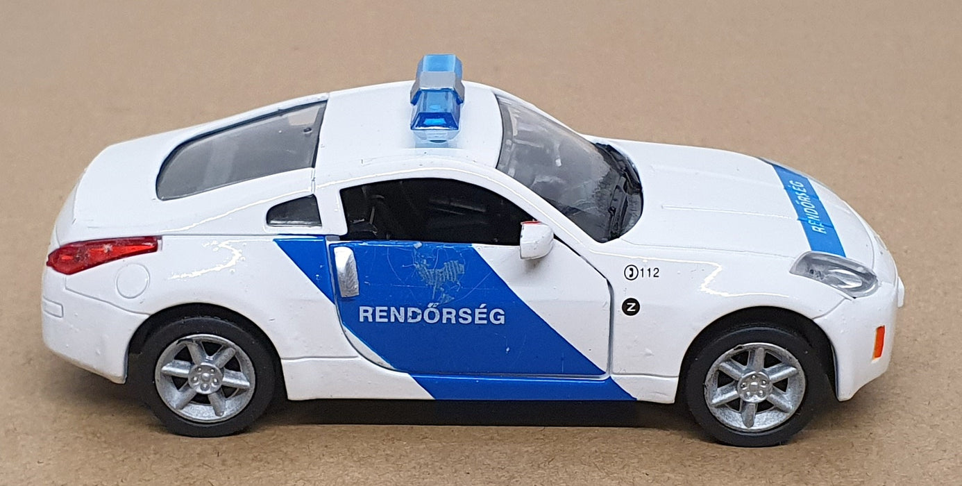 Amercom 1/43 Scale AM245 - Nissan 350Z Hungary Police Car - White/Blue