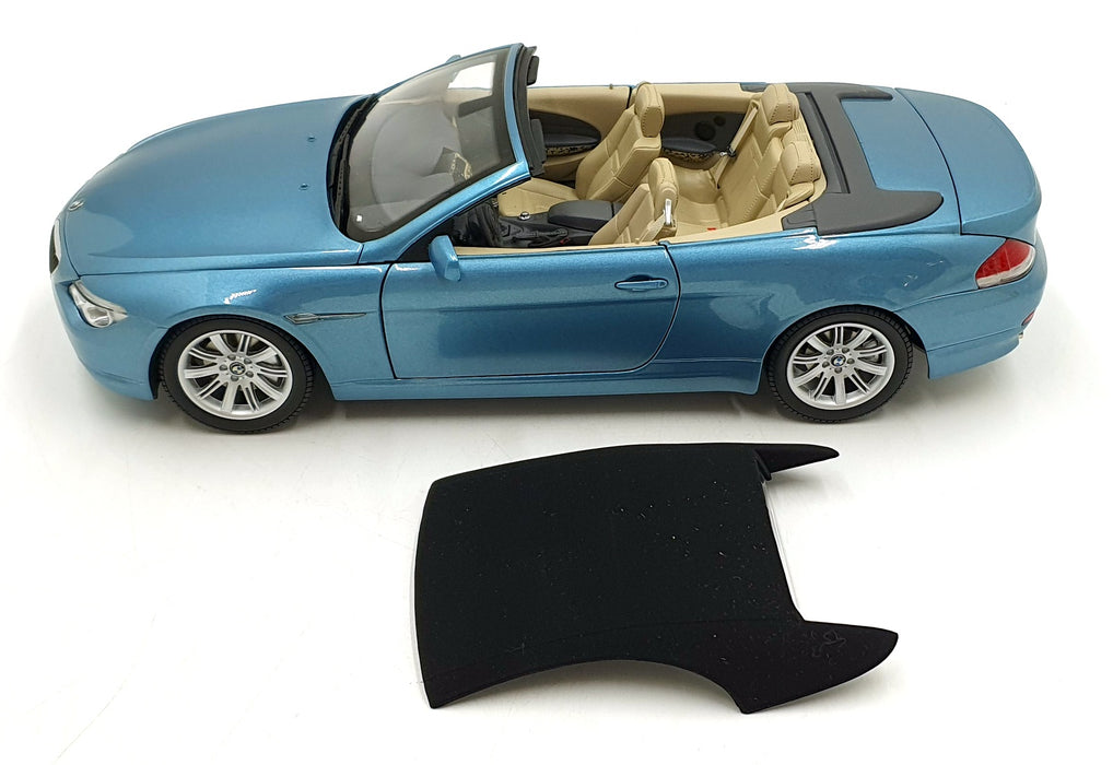 Kyosho 1/18 Scale Diecast 80 43 0 153 440 BMW 6 Series Convertible - Blue