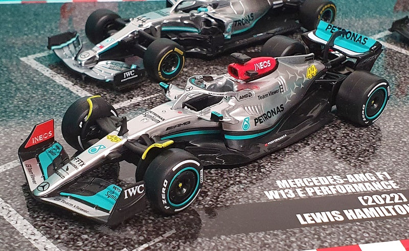 Burago 1/43 Scale 18-38093 - F1 Mercedes AMG 4pc Set W10, W12, W13, W15 Hamilton