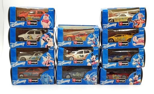 Burago 1/43 Scale Diecast DIS11 - Set Of 11 Disney Character Themed Cars