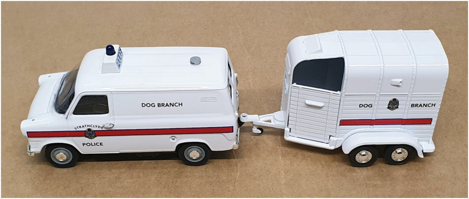 Vanguards 1/43 Scale VA06615 - Ford Transit Van & Trailer Strathclyde Police Dog