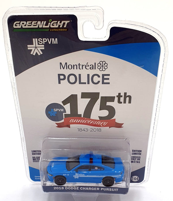 Greenlight 1/64 Scale 27980-E - 2018 Dodge Charger Pursuit