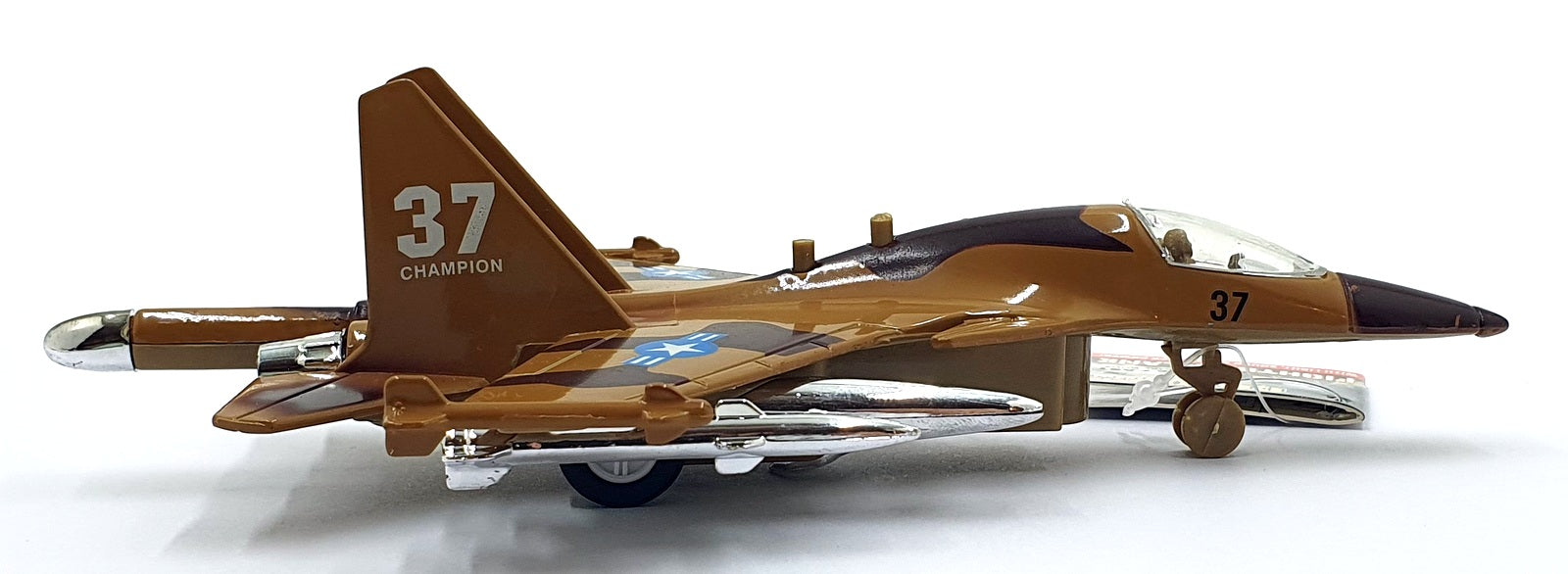 Combat Mission 1/120 Pull Back and Go TY2930 Fighter Planes Lights/Sounds Brown