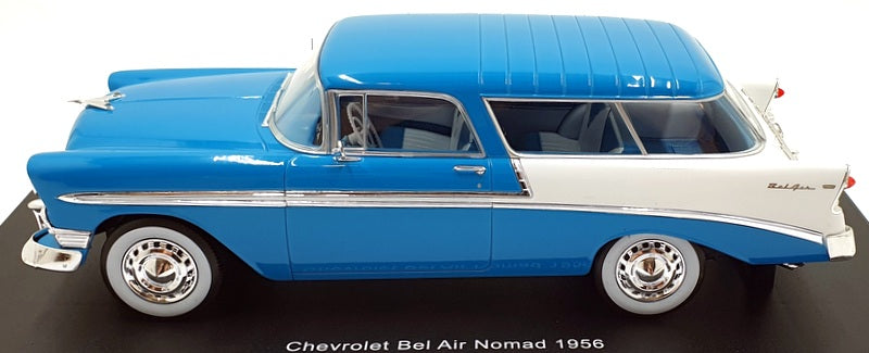 KK Scale 1/18 Scale KKDC181292 - 1956 Chevrolet Bel Air Nomad - Blue
