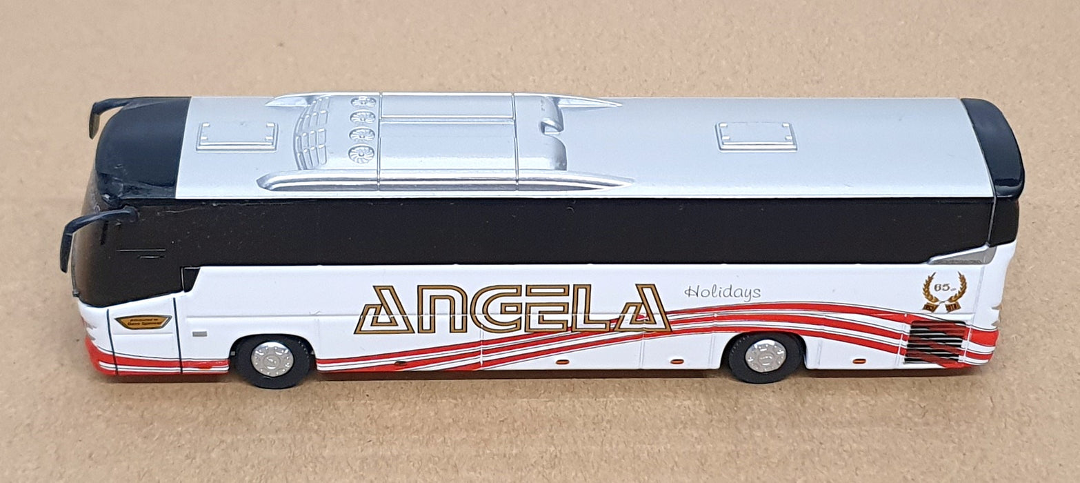 Holland Oto 1/87 Scale No. 04 - VDL Futura Bus Coach Angela Holidays - White/Red