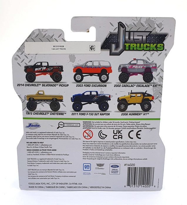Jada Just Trucks 1/64 Scale 14020 - 1972 Chevrolet Cheyenne - Gold