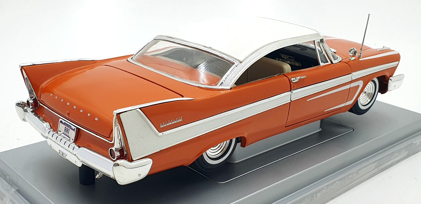 Ertl 1/18 Scale Diecast 33937 - 1958 Plymouth Belvedere - Orange/White