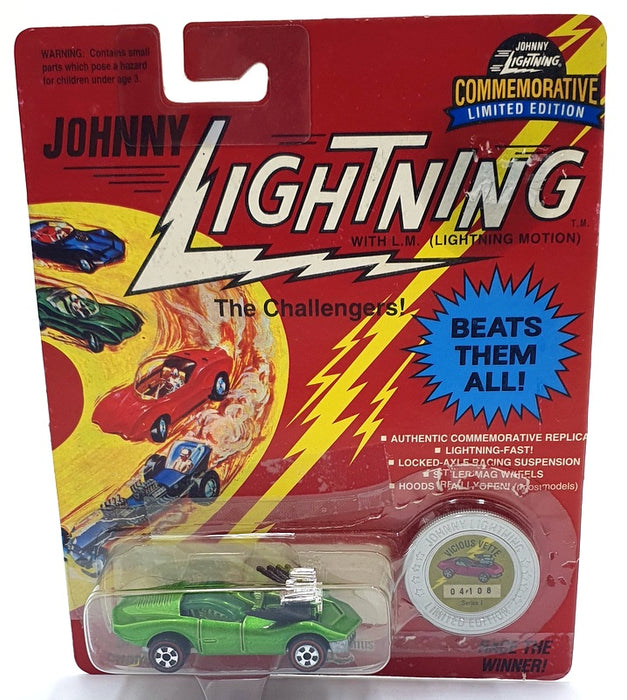 Johnny Lightning 1/64 Scale 100-190 - The Challengers Vicious Vette Bright Green