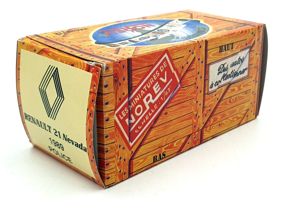 Norev Hachette 1/43 Scale EJ4863 - 1989 Renault 21 Nevada Police
