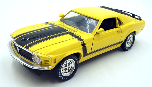 Ertl 1/18 Scale Diecast 12226Q - 1970 Ford Mustang Boss 302 - Yellow/Black