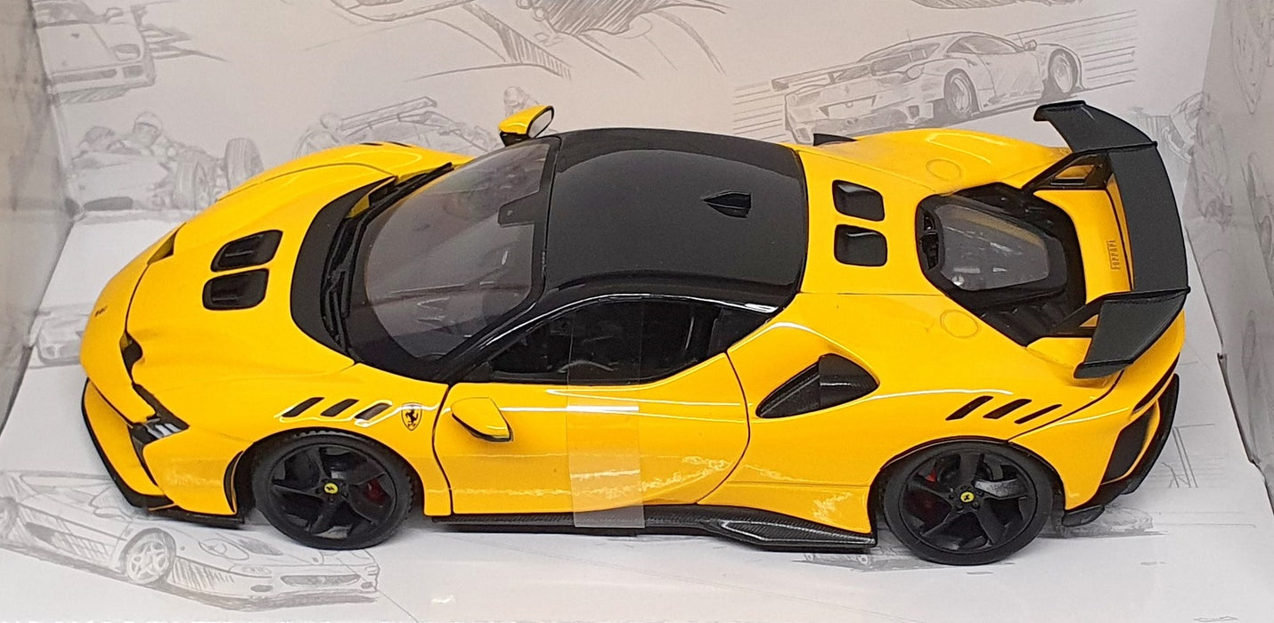 Burago 1/24 Scale Diecast 18-26032 - Ferrari SF90 XX Stradale - Yellow
