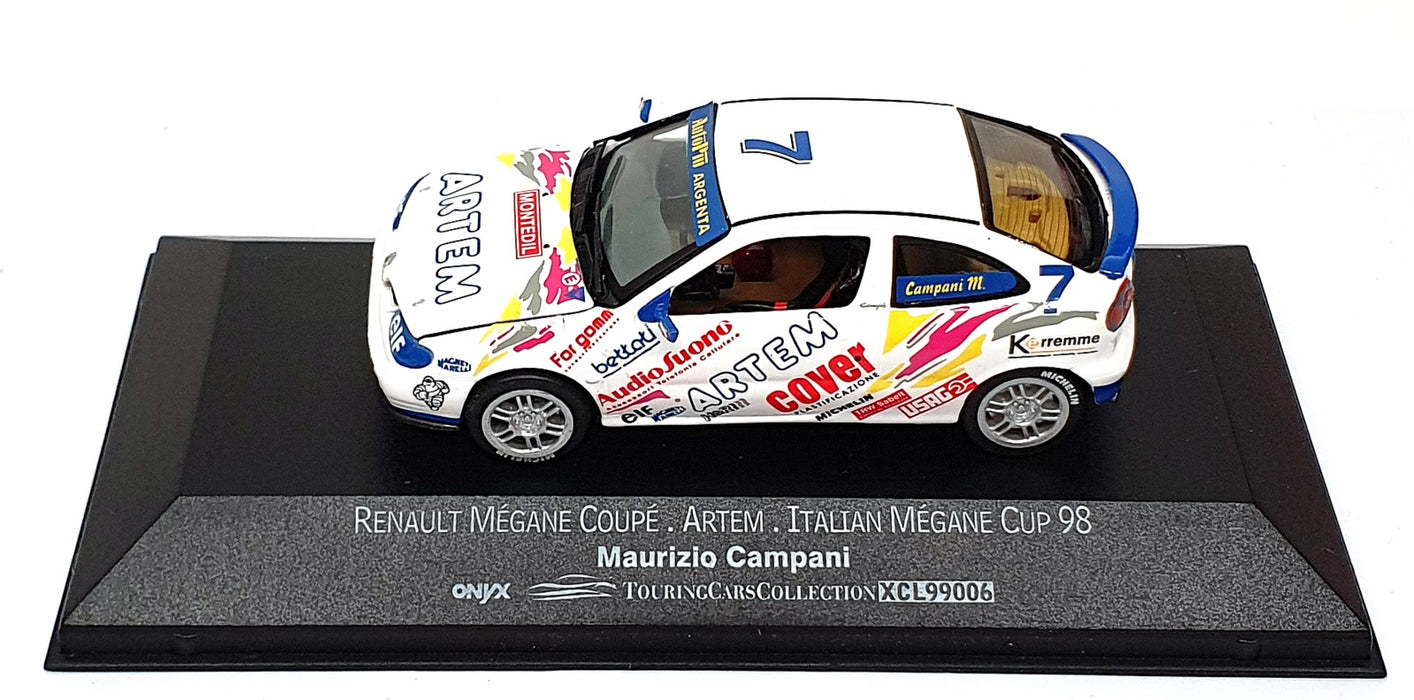Onyx 1/43 Scale XCL99006 - Renault Megane #7 Italian Megane Cup 98 Campani