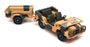 Solido 1/43 Scale Diecast 212 - Army Jeep & Trailer - Green