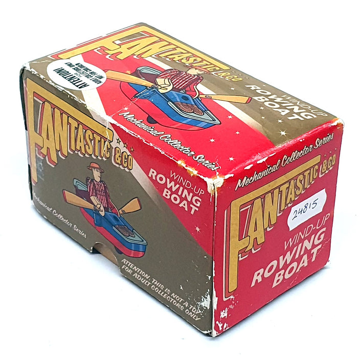Fantastic & Co Appx 13cm Long Tin Plate 24815 - Wind-Up Rowing Boat
