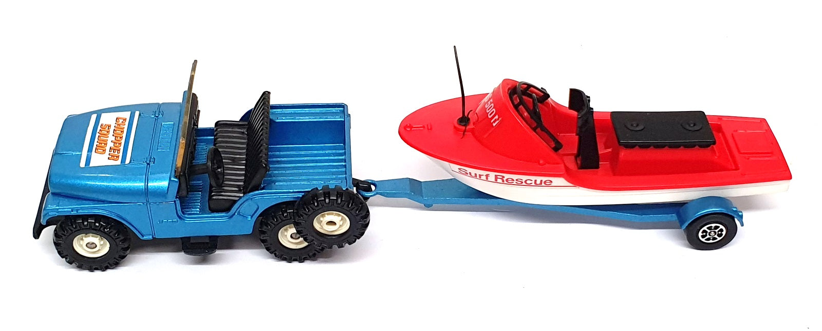 Corgi 22cm Long Original Diecast No. 35 - Chopper Squad Surf Recue Jeep & Boat