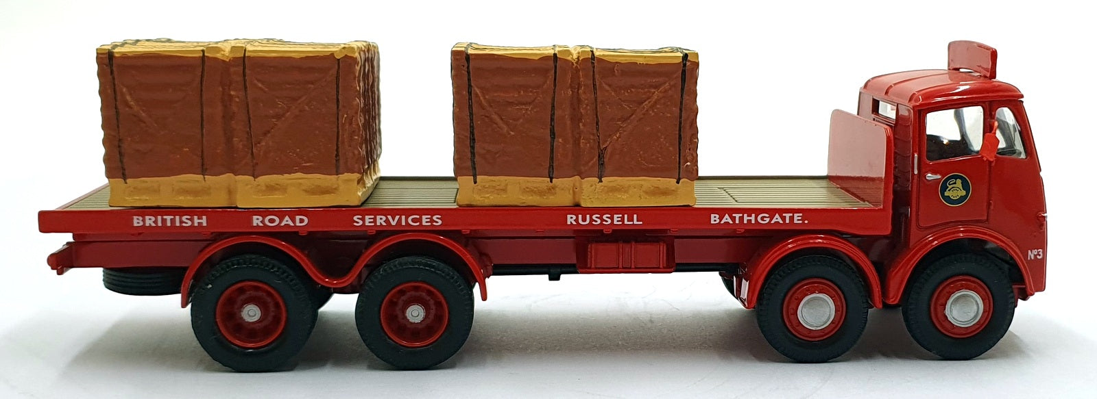 Corgi 1/50 Scale 09803 - ERF V 8 Wheel Platform Lorry With Pallet Load (BRS) Red