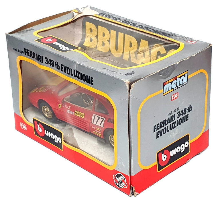 Burago 1/24 Scale Diecast 0129 - Ferrari 348 TB Evo #177 - Red