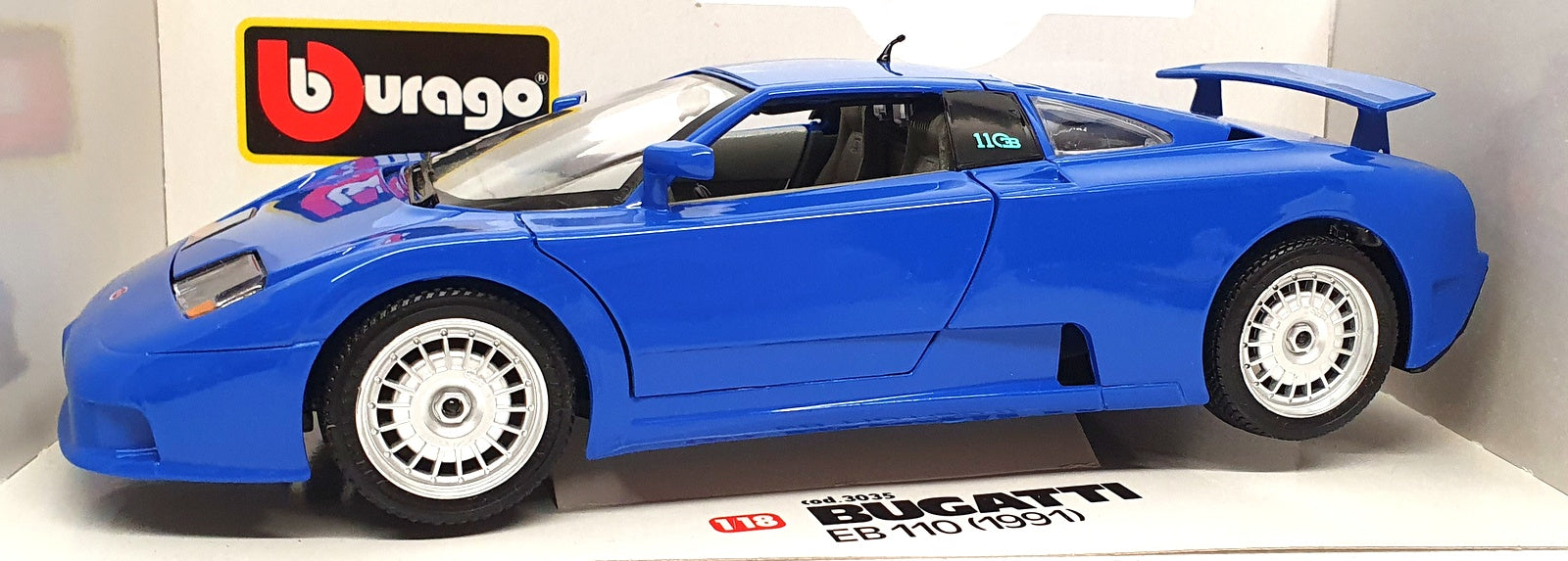 Burago 1/18 Scale Diecast 3035 - 1991 Bugatti EB 110 - Blue