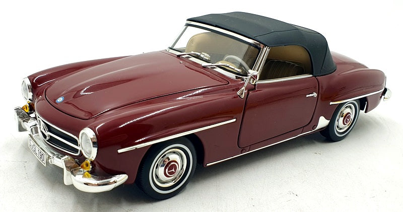 Norev 1/18 Scale Diecast DC221124T - Mercedes-Benz 190 SL - Dark Red
