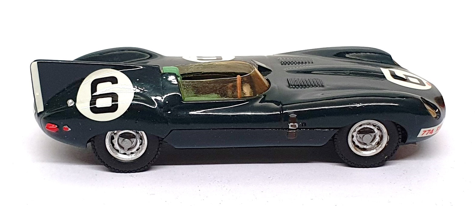 Western Models 1/43 Scale WRK28 - 1953 Jaguar D-Type Race Car #6 - Green