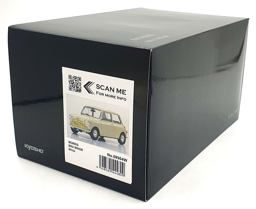 Kyosho 1/18 Scale 08964W - Morris Mini Minor - White