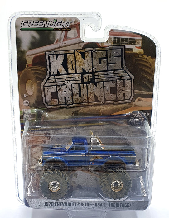 Greenlight 1/64 Scale 49090-F - 1970 Chevrolet K-10 USA-1 Heritage - Blue