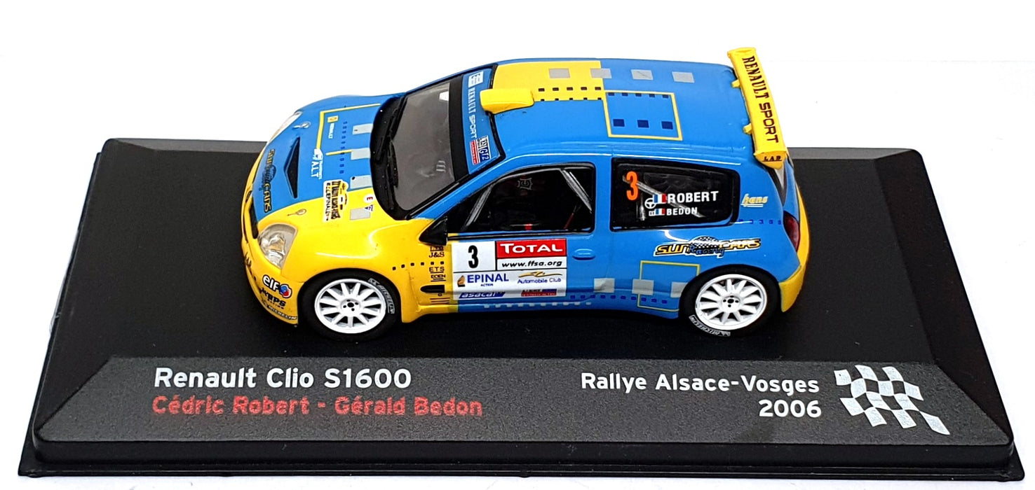 Altaya 1/43 Scale CL2006 - Renault Clio S1600 #3 Rallye Alsace-Vosques 2006
