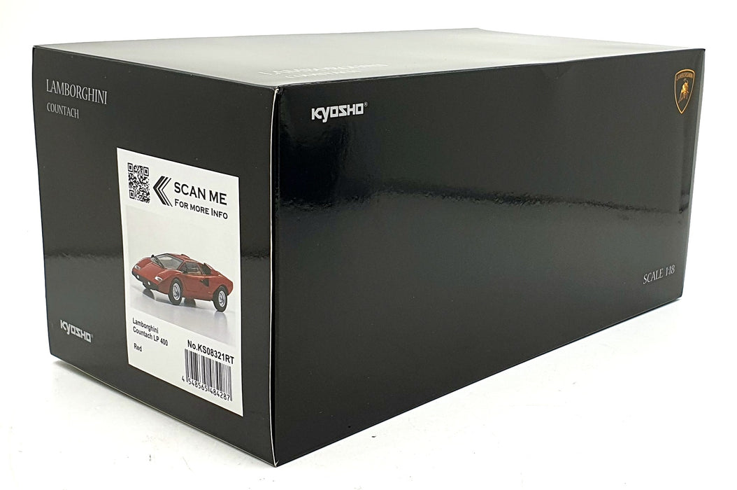 Kyosho 1/18 Scale Diecast KS08321RT - Lamborghini Countach LP 400 - Red