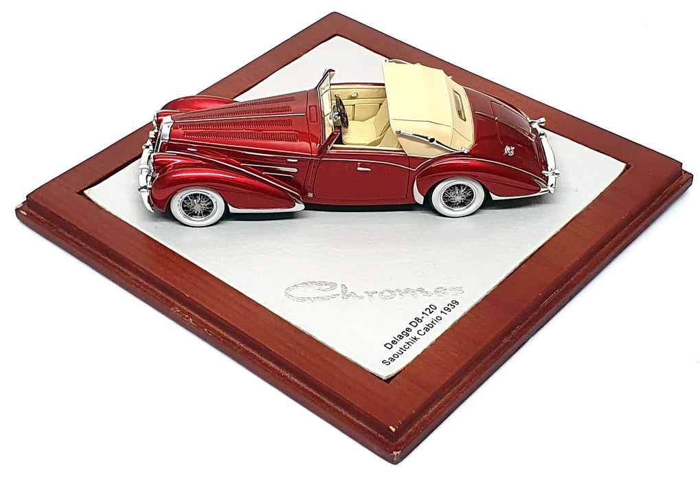 Chromes 1/43 Scale Chro015 - 1939 Delage D8-120 Saoutchik Cabrio - Met. Red