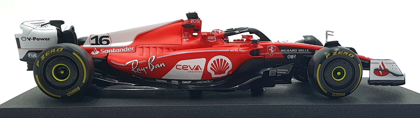 Burago 1/18 Scale 1785010 - Ferrari SF-23 F1 Las Vegas GP 2023 Leclerc #16