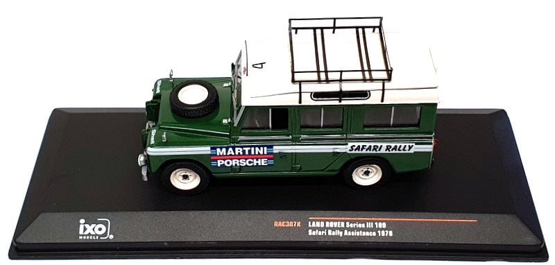 Ixo 1/43 Scale RAC387X - Land Rover SIII 109 Safari Rally Assistance 1978