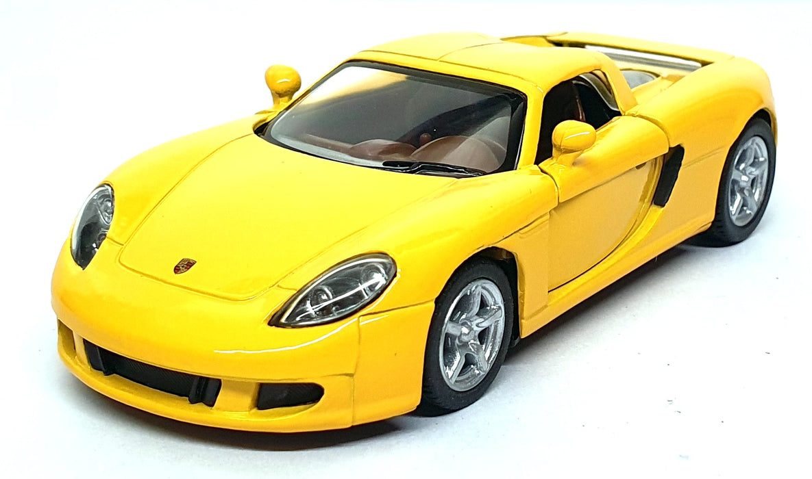 Kinsmart 1/32 Scale Pull Back & Go TY1239 - Porsche Carrera - Yellow/Brown