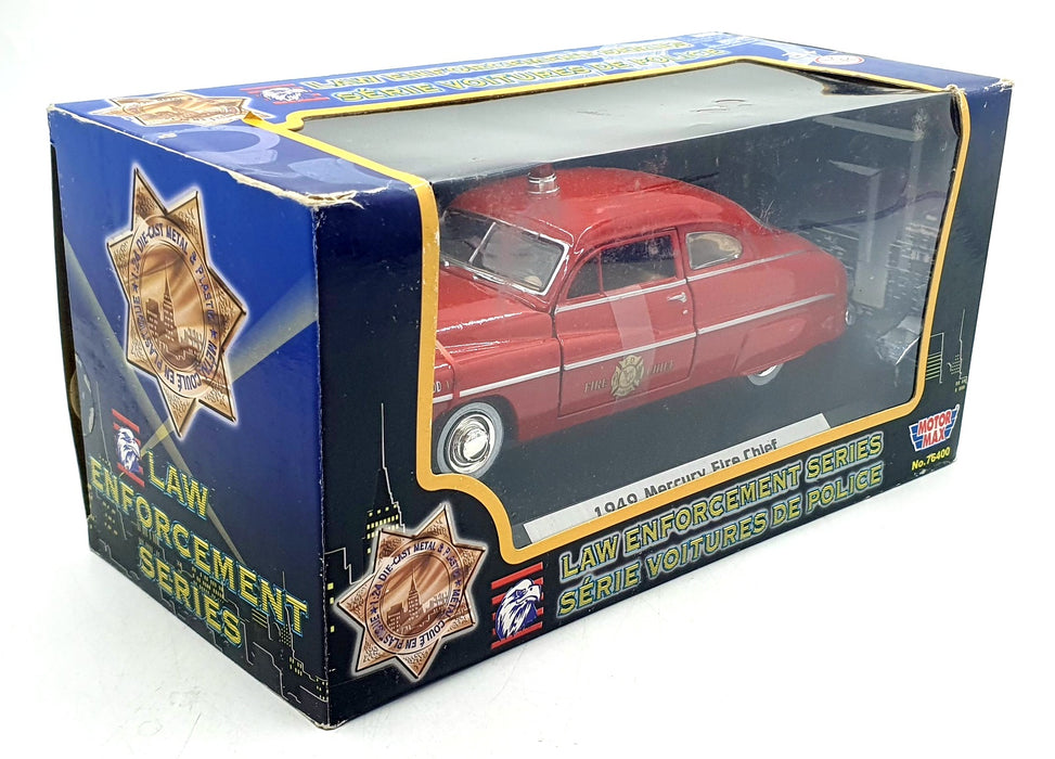 Motor Max 1/24 Scale Diecast 76400 - 1949 Mercury Fire Chief - Red