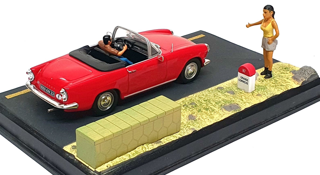 Altaya La Route Bleue 1/43 Scale DIR116 - Simca Aronde Diorama - Red