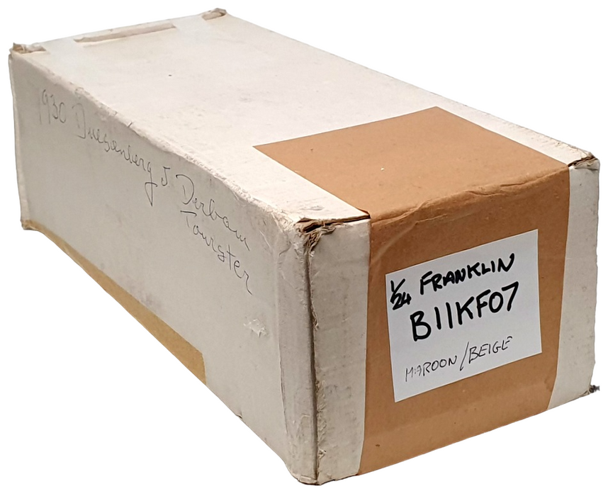 Franklin Mint 1/24 Scale B11KF07 - '30 Duesenberg J Derham Tourster Maroon/Beige