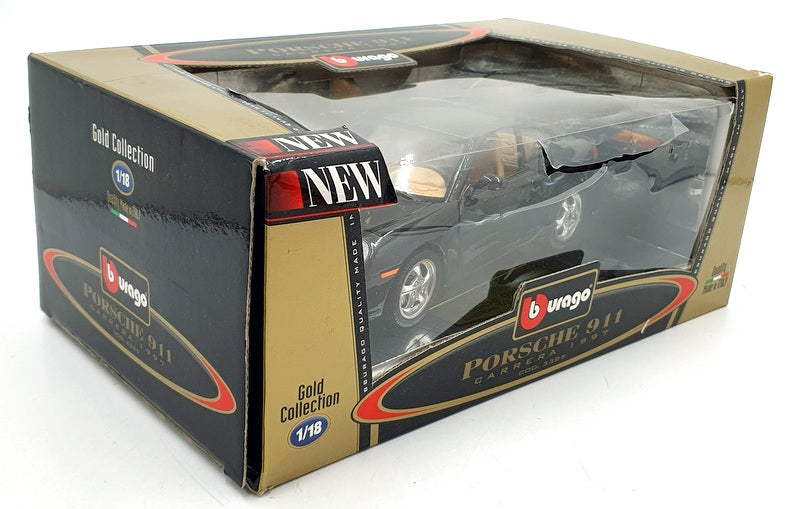 Burago 1/18 Scale Diecast 3385 - 1997 Porsche 911 Carrera - Black