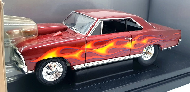 Ertl 1/18 Scale Diecast 29276P - 1966 Chevy Prostock Nova - Red Flames