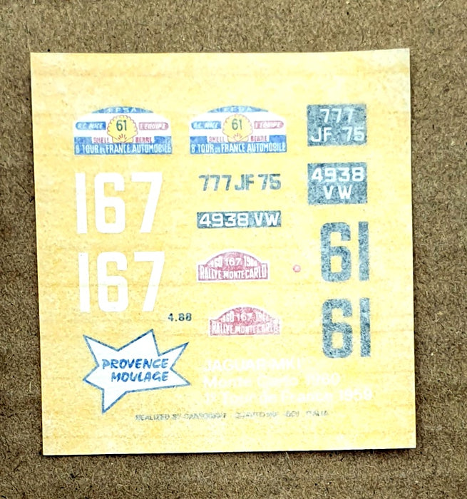 Provence Moulage 1/43 Scale Kit K0403H - Jaguar MKI Monte Carlo 1959