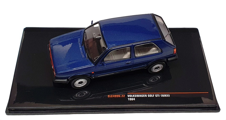 Ixo 1/43 Scale Diecast CLC499N.22 - 1984 Volkswagen Golf GTI MkII - Blue