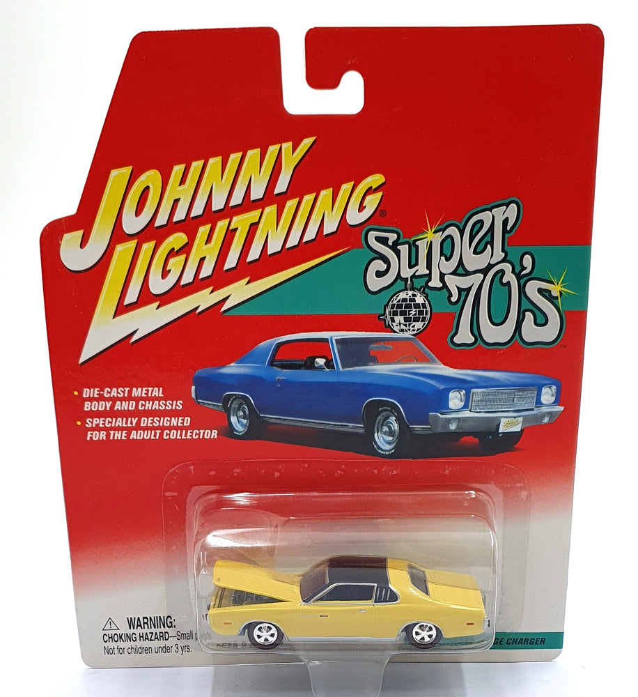 Johnny Lightning 1/64 Scale 459-01 - Super 70s 1973 Dodge Charger - Yellow