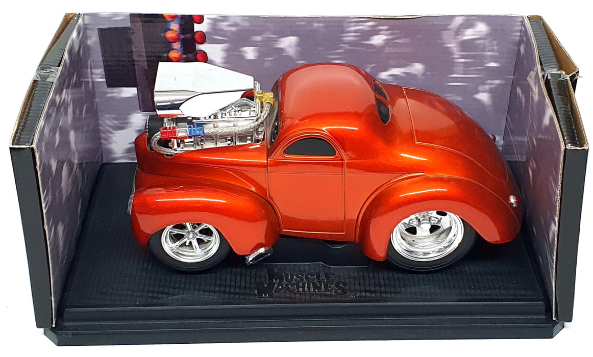 Muscle Machines 1/18 Scale 71166 - 1941 Willys Coupe - Met. Dk. Orange