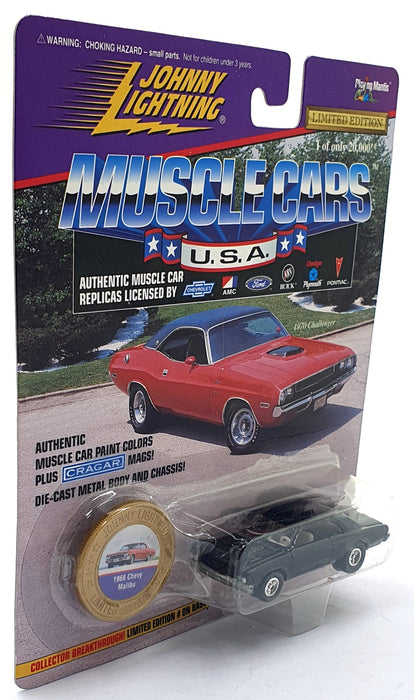 Johnny Lightning 1/64 Scale 202-03 - Muscle Cars 1966 Chevy Malibu - Black