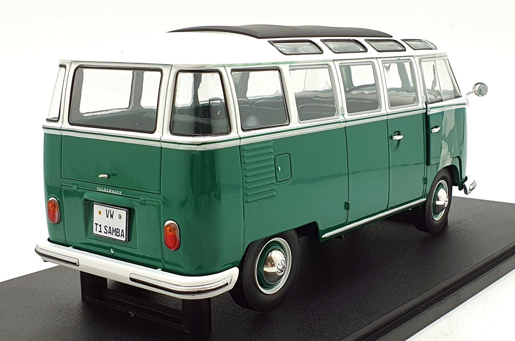 Solido 1/18 Scale Diecast S1813403 - 1962 Volkswagen T1 Samba - White/Green