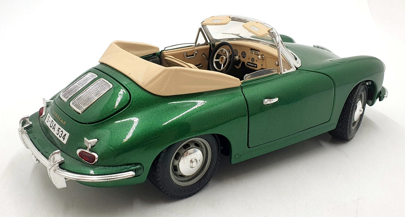 Burago 1/18 Scale Diecast 3051 - Porsche 356B Cabriolet 1961 - Met Green