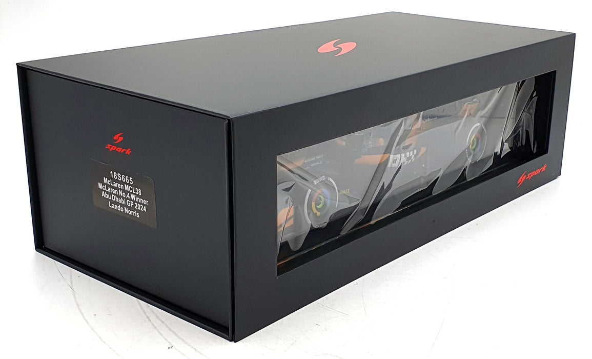 Spark 1/18 Scale 18S665 - McLaren MCL38 F1 #4 1st Abu Dhabi GP 2024 Norris