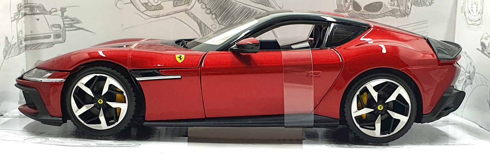 Burago 1/24 Scale Diecast 18-26033 - Ferrari 12 Cilindri - Met. Red